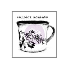 Load image into Gallery viewer, Finnabair Collect Moments Wood Mounted Stamp - 2&quot;X2&quot; by Prima Marketing Mixed Media Art Journal Stamp Coffee Tea Cup
