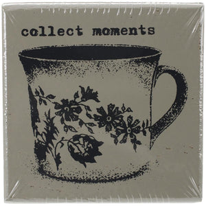 Finnabair Collect Moments Wood Mounted Stamp - 2"X2" by Prima Marketing Mixed Media Art Journal Stamp Coffee Tea Cup
