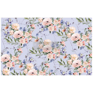 Prima Re-Design - Lavender Fleur - Decoupage Decor Tissue Paper - 19"x30" sheet - Floral Background