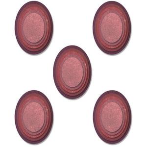 Tim Holtz Stacked Tiles, Ovals Thinlits Dies - 25/pk - By Sizzix - 665368