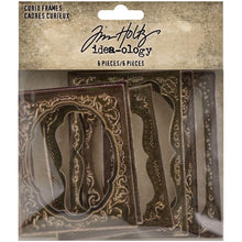 Load image into Gallery viewer, Tim Holtz Idea-ology: Curio Frames - 6 pieces - Mixed Media Art Vintage Gold
