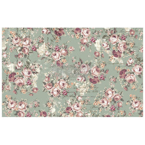 Prima Re-Design - Olivia - Decoupage Decor Tissue Paper - 19"x30" sheet - Floral Background