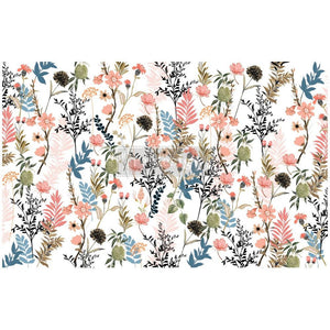 Prima Re-Design - Pretty Meadows - Decoupage Decor Tissue Paper - 19"x30" sheet - Floral Background