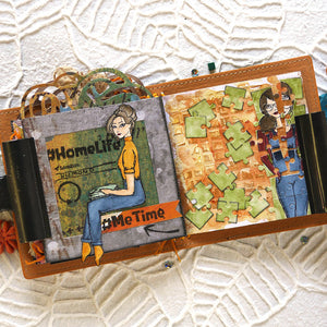 NEW Elizabeth Craft Designs Creative Girls Stamp Set - Picture It Art Journal - Planner Essentials Photo Album ECD CS219