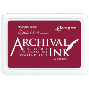 Wendy Vecchi Archival - Mulberry - Ink Pad #0 - Permanent - Waterproof - Non-Toxic - Acid Free by Ranger Ink