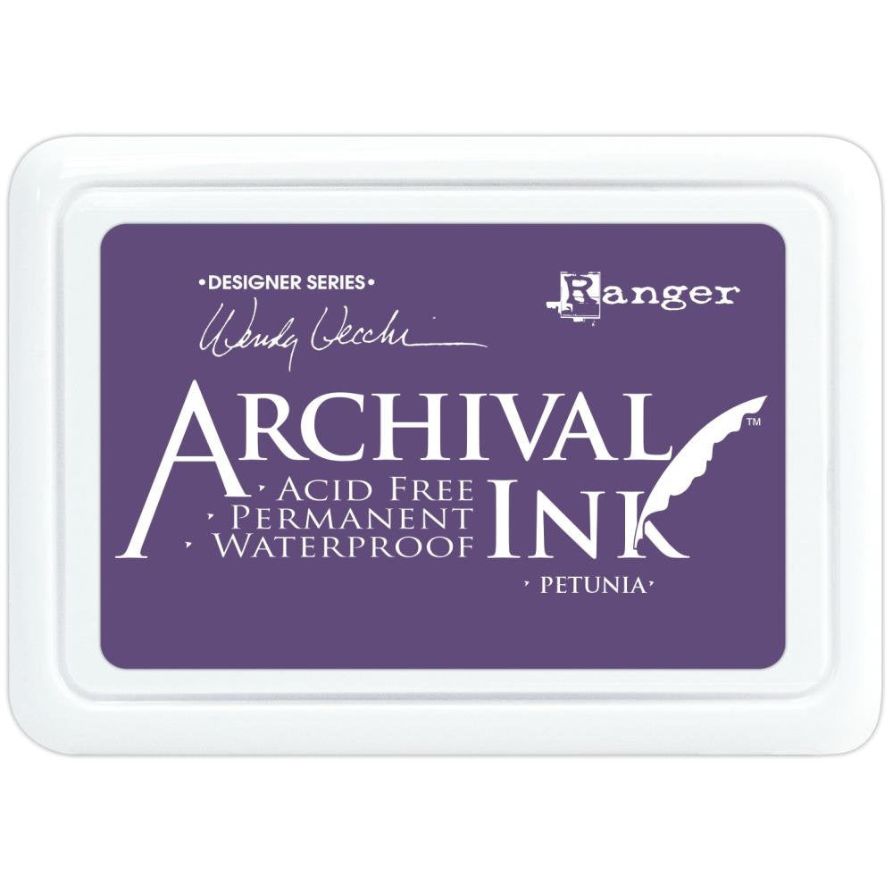 Wendy Vecchi Archival - Petunia - Ink Pad #0 - Permanent - Waterproof - Non-Toxic - Acid Free by Ranger Ink