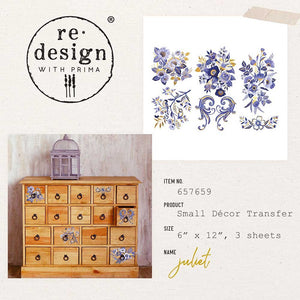 Prima Marketing Re-Design Juliet Small Decor Transfer Sheets - 6"X12" 3/Sheets ReDesign