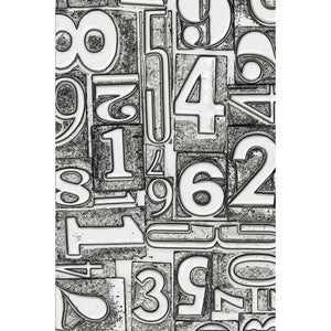 Tim Holtz Numbered 3-D Texture Fades Embossing Folder - 665753 - Sizzix Chapter 3