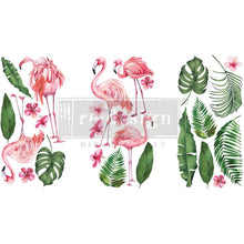 Load image into Gallery viewer, Prima Marketing Re-Design Flamingo Pink Small Decor Transfer Sheets - 6&quot;X12&quot; 3/Sheets
