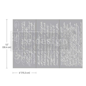 Prima Marketing Re-Design Secret Letter II Small Decor Transfer Sheets - 6"X12" 3/Sheets ReDesign