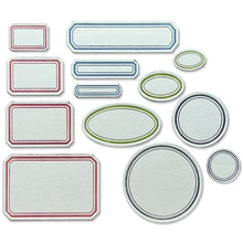Load image into Gallery viewer, Tim Holtz Vintage Labels Thinlits Die Set 13PK - #665929 - Sizzix Chapter 3
